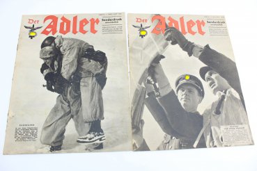 Wehrmacht Der Adler Sonderdruck Ausgabe 1. April 1943  Kameraden sowie 2. Mai 1943 Der Feind wird ständig überwacht