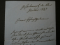Preview: Autograph - Friedrich Graf zu Limburg-Stirum, deutscher Diplomat, Politiker und Staatssekretär im Auswärtigen Amt des Deutschen Kaiserreichs