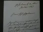 Preview: Autograph - Friedrich Graf zu Limburg-Stirum, deutscher Diplomat, Politiker und Staatssekretär im Auswärtigen Amt des Deutschen Kaiserreichs