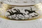 Preview: Nachlass Erich Honecker. Große Kristallvase mit Fuchs Jagdmotiv. Goldauflage, Josephinenhütte