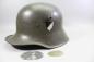 Preview: Original M18 Reichswehr Steel Helmet TJ66 C. Thiel & Söhne – Hpt. Walter – with 2 Kurt-Walter markings
