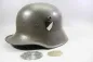 Preview: Original M18 Reichswehr Stahlhelm TJ66 C. Thiel & Söhne – Hpt. Walter – mit 2 Kurt-Walter-Marken