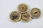 Preview: 4x Original Metal Uniform Buttons with Monogram Letter B, Raised, from an Old Uniform Tailor's Shop