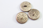 Preview: 3x Uniformknopf mit Wappen, Original Metall Uniform Knopf