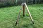 Preview: Ww2 Wehrmacht wooden tripod, tripod for theodolite, optics, directional circle or spotlight used condition, manufacturer VIB