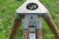Mobile Preview: Ww2 Wehrmacht wooden tripod, tripod for theodolite, optics, directional circle or spotlight used condition, manufacturer VIB