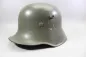 Preview: Deutscher M18 Stahlhelm mit Trägername und „Nobelriemen“ sowie Einheit Pionier-Bataillon 20 aus Hamburg – Harburg, ehem. Doppelemblem