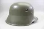 Preview: Deutscher M18 Stahlhelm mit Trägername und „Nobelriemen“ sowie Einheit Pionier-Bataillon 20 aus Hamburg – Harburg, ehem. Doppelemblem
