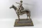Preview: Original sculpture of a mounted German Wehrmacht cavalry soldier with steel helmet and equipment; inscribed "In memory of my service 1924–1938"