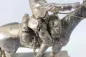 Preview: Original sculpture of a mounted German Wehrmacht cavalry soldier with steel helmet and equipment; inscribed "In memory of my service 1924–1938"