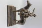 Preview: Original sculpture of a mounted German Wehrmacht cavalry soldier with steel helmet and equipment; inscribed "In memory of my service 1924–1938"