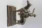 Preview: Original sculpture of a mounted German Wehrmacht cavalry soldier with steel helmet and equipment; inscribed "In memory of my service 1924–1938"