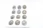 Preview: Lot of 12 beret badges BW on paper sheet