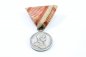 Preview: Austria Small Silver Bravery Medal on a Fighter Ribbon.