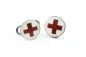 Preview: Wehrmacht 2 Red Cross cufflinks 935 silver enamelled, manufacturer D & P