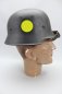 Preview: Old German fire brigade helmet, steel helmet fire brigade with inner workings, manufacturer