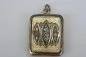 Preview: Gold-plated Art Nouveau pendant with the hair of his loved ones,