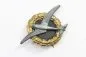 Preview: Golden glider pilot badge oval, held on the back with splints and pin for pinning