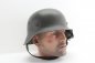 Preview: Wehrmacht steel helmet M42 NS66 with a badge and marked