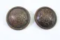 Preview: 2x Uniform buttons with heraldic motif, from an old uniform tailor's shop