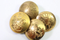 Preview: 4x Uniform Buttons, 1800-1870, maker's mark H. Köhler, from an old uniform tailor's stock