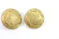 Preview: 2x Metall Uniform Knopf mit gekröntem Herrscher Monogramm, Bestand aus einer alten Uniformschneiderei