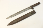 Preview: WW1 German bayonet, box-shaped replacement bayonet with metal grip, numbered