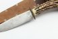 Preview: Vintage Trachtenmesser - Hirschfänger mit kapitaler Rehkrone - Jagdmesser mit Lederscheide Made in Germany