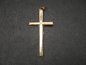 Preview: Real gold chain pendant - cross - 560 / 1000 gold 60 x 31 mm - 2.42 grams