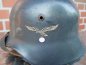 Preview: Luftwaffe steel helmet M35 with two emblems - stamped "Fl.Ausb.Rgt.23" erected in Magdeburg in 1939