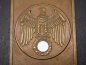 Preview: Rare door plaque with eagle and HK, dimensions 255 x 95 mm