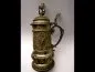 Preview: Historicism jug with lions - silver-plated and gold-plated - 30 cm