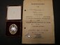 Preview: VWA Wound Badge in Silver (non-ferrous metal) in box + certificate (folded)