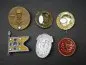 Preview: Lot von 6 WHW Abzeichen - Tag der Arbeit 1934 + Treue um Treue + Flagge Kavallerie usw.