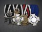 Preview: Medal bar 1st + 2nd World War - Iron Cross 2nd Class 1914 + Royal House Order of Hohenzollern, Knight's Cross with Swords + War Participant's Cross + 25 Faithful Services +++