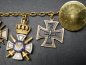 Preview: Medal bar 1st + 2nd World War - Iron Cross 2nd Class 1914 + Royal House Order of Hohenzollern, Knight's Cross with Swords + War Participant's Cross + 25 Faithful Services +++
