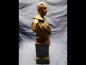 Preview: Bronzierte Büste mit Bildnis von Kaiser Wilhelm II auf Holzsockel mit Plakette "Offizierschiessen am 5.8.03 1.Preis"