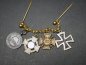 Preview: Miniature chain / dress chain with 4 awards - Iron Cross 2nd Class + Front Fighter + 25 Years of Service + Hungary Medal