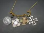 Preview: Miniature chain / dress chain with 4 awards - Iron Cross 2nd Class + Front Fighter + 25 Years of Service + Hungary Medal