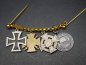Preview: Miniature chain / dress chain with 4 awards - Iron Cross 2nd Class + Front Fighter + 25 Years of Service + Hungary Medal