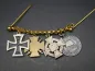 Preview: Miniature chain / dress chain with 4 awards - Iron Cross 2nd Class + Front Fighter + 25 Years of Service + Hungary Medal