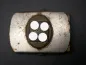 Preview: Small, sympathy-themed belt buckle with horizontal hook. Dimensions: 48 x 32 mm