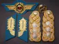 Preview: DDR NVA - Paar Schulterklappen + Kragenspiegel + Mützenemblem Generaloberst LSK Luftstreitkräfte