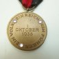 Preview: Medaille zur Erinnerung an den 1. Oktober 1938 (Sudetenland-Medaille)