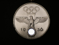 Preview: Deutsche Olympia-Erinnerungsmedaille 1936 im Etui
