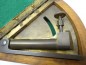 Mobile Preview: Antique dragonfly quadrant / protractor, measuring device for artillery, Gebrüder Haff Pfronten 464 with approval GGF43 in the box