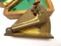 Mobile Preview: Antiker Libellenquadrant/Winkelmesser, Messgerät für die Artillerie, Gebrüder Haff Pfronten 464 mit Abnahme GGF43 im Kasten