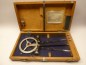 Mobile Preview: Russian protractor with accessories in a wooden box from 1958