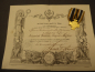 Preview: Memorial cross 1866 Königgrätz on a ribbon + certificate