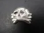 Preview: SS Totenkopf Cap Badge 1st Form - Made from silver plated brass